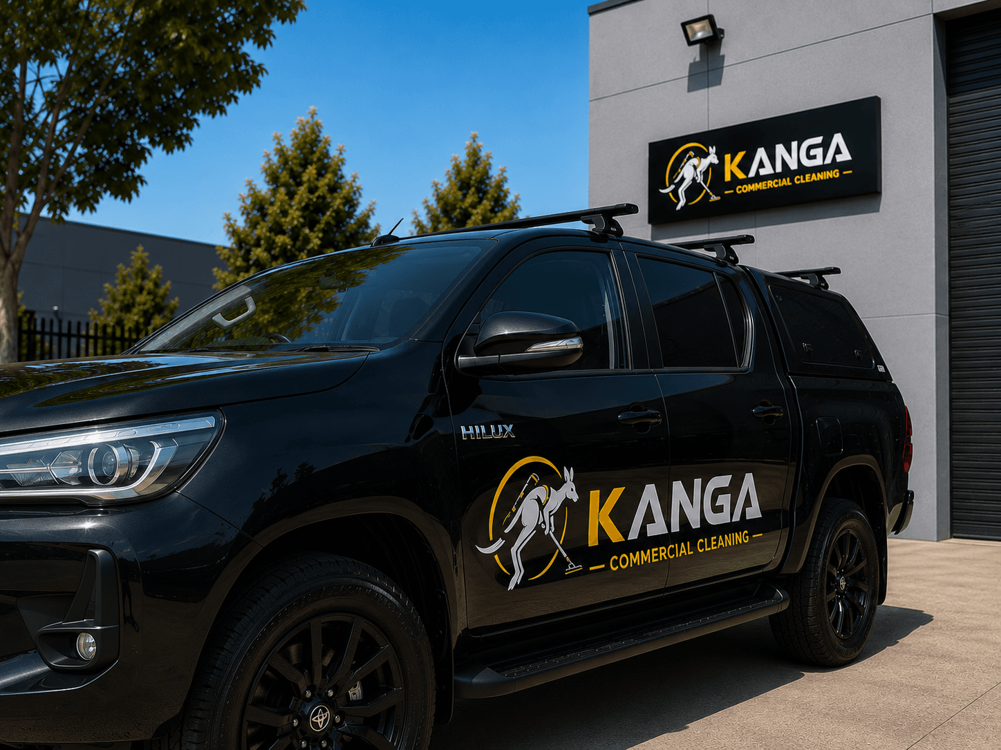 Kanga cleaning van